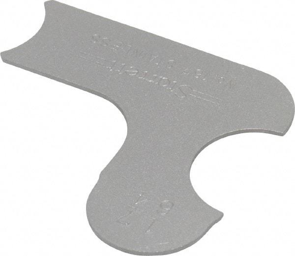 Starrett - 17/64 Inch Radius Gage - Satin Chrome Finish, Stainless Steel - Benchmark Tooling