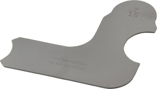 Starrett - 7/16 Inch Radius Gage - Satin Chrome Finish, Stainless Steel - Benchmark Tooling