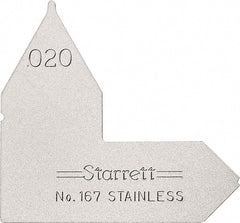 Starrett - Radius Gages Material: Stainless Steel Finish/Coating: Satin Chrome - Benchmark Tooling