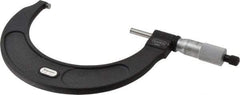 Starrett - 4 to 5" Range, 0.0001" Graduation, Mechanical Outside Micrometer - Ratchet Stop Thimble, Accurate to 0.0001", Digital Counter - Benchmark Tooling