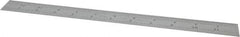 Starrett - 12" Long, 1/64, 1/50, 1/32, 1/10" Graduation, Flexible Steel Rule - 3R Graduation Style, 1" Wide, Silver, Satin Chrome Finish - Benchmark Tooling