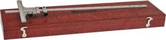 Starrett - 0 to 12 Inch Measurement Range, 2-3/4 Inch Base Length, Vernier Depth Gage - 0.001 Inch Graduation - Benchmark Tooling