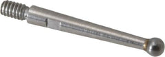 Starrett - 2mm Ball Diam, Carbide, Ball Test Indicator Contact Point - 5/8" Contact Point Length, Use with Starrett 708MAZ, 708MACZ, 709MAZ & 709MACZ Dial Test Indicators - Benchmark Tooling