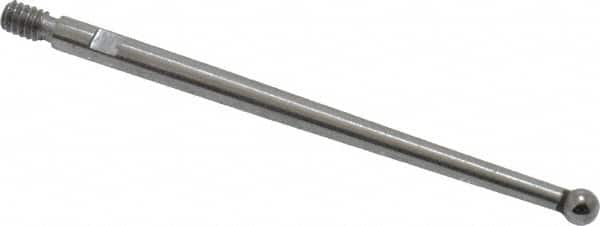 Starrett - 2mm Ball Diam, Carbide, Ball Test Indicator Contact Point - 1-5/16" Contact Point Length, Use with Starrett 811 & 811M Dial Test Indicators - Benchmark Tooling