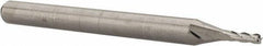 Accupro - 3/64", 4 Flute, Single End, Solid Carbide, 0.01" Corner Radius End Mill - 1-1/2" OAL, 30° Helix, Right Hand Flute, 9/64" LOC, Right Hand Cut - Benchmark Tooling