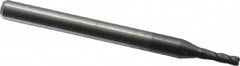 Accupro - 1/16", 4 Flute, Single End, Solid Carbide, 0.015" Corner Radius End Mill - 1-1/2" OAL, 30° Helix, Right Hand Flute, 3/16" LOC, Right Hand Cut - Benchmark Tooling