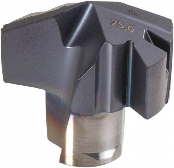 Iscar - Series ICP, 0.984" Diam Grade IC908 140° Replaceable Drill Tip - Carbide, TiAlN/TiN Finish, 25 Seat Size - Benchmark Tooling