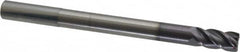 Accupro - 1/2", 1" LOC, 1/2" Shank Diam, 6" OAL, 4 Flute, Solid Carbide Square End Mill - Single End, AlTiN Finish, Spiral Flute, 40° Helix, Centercutting, Right Hand Cut, Right Hand Flute - Benchmark Tooling