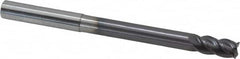 Accupro - 5/16", 5/8" LOC, 5/16" Shank Diam, 4" OAL, 4 Flute, Solid Carbide Square End Mill - Single End, AlTiN Finish, Spiral Flute, 40° Helix, Centercutting, Right Hand Cut, Right Hand Flute - Benchmark Tooling