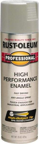 Rust-Oleum - Light Machinery Gray, Gloss, Rust Proof Enamel Spray Paint - 14 Sq Ft per Can, 15 oz Container, Use on Multipurpose - Benchmark Tooling