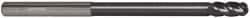 Accupro - 1/4" Diam, 1/2" LOC, 4 Flute Solid Carbide Ball End Mill - AlTiN Finish, Single End, 4" OAL, 1/4" Shank Diam, Spiral Flute - Benchmark Tooling