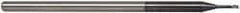 Accupro - 0.04", 0.06" LOC, 1/8" Shank Diam, 2-1/2" OAL, 3 Flute, Solid Carbide Square End Mill - Single End, AlTiN Finish, Spiral Flute, 30° Helix, Centercutting, Series Miniature - Benchmark Tooling