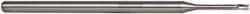 Accupro - 0.06", 0.09" LOC, 1/8" Shank Diam, 2-1/2" OAL, 3 Flute, Solid Carbide Square End Mill - Single End, Uncoated, Spiral Flute, 30° Helix, Centercutting, Series Miniature - Benchmark Tooling