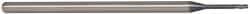Accupro - 0.05", 0.075" LOC, 1/8" Shank Diam, 2-1/2" OAL, 3 Flute, Solid Carbide Square End Mill - Single End, AlTiN Finish, Spiral Flute, 30° Helix, Centercutting, Series Miniature - Benchmark Tooling