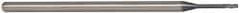 Accupro - 0.05", 0.075" LOC, 1/8" Shank Diam, 2-1/2" OAL, 3 Flute, Solid Carbide Square End Mill - Single End, AlTiN Finish, Spiral Flute, 30° Helix, Centercutting, Series Miniature - Benchmark Tooling