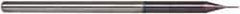 Accupro - 1/64", 0.022" LOC, 1/8" Shank Diam, 2-1/2" OAL, 3 Flute, Solid Carbide Square End Mill - Single End, AlTiN Finish, Spiral Flute, 30° Helix, Centercutting, Right Hand Cut, Right Hand Flute, Series Miniature - Benchmark Tooling