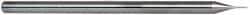 Accupro - 1/64", 0.022" LOC, 1/8" Shank Diam, 2-1/2" OAL, 3 Flute, Solid Carbide Square End Mill - Single End, Uncoated, Spiral Flute, 30° Helix, Centercutting, Right Hand Cut, Right Hand Flute, Series Miniature - Benchmark Tooling
