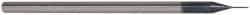 Accupro - 0.02", 0.03" LOC, 1/8" Shank Diam, 2-1/2" OAL, 3 Flute, Solid Carbide Square End Mill - Single End, AlTiN Finish, Spiral Flute, 30° Helix, Centercutting, Series Miniature - Benchmark Tooling