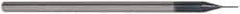 Accupro - 0.02", 0.03" LOC, 1/8" Shank Diam, 2-1/2" OAL, 3 Flute, Solid Carbide Square End Mill - Single End, AlTiN Finish, Spiral Flute, 30° Helix, Centercutting, Series Miniature - Benchmark Tooling