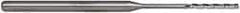Accupro - 0.06", 1/2" LOC, 1/8" Shank Diam, 2-1/2" OAL, 3 Flute, Solid Carbide Square End Mill - Single End, Uncoated, Spiral Flute, 30° Helix, Centercutting, Series Miniature - Benchmark Tooling