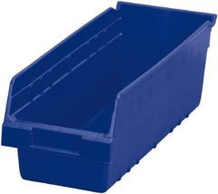 Akro-Mils - 17-7/8" Deep, Blue Polymer Hopper Shelf Bin - 6" High x 6-5/8" Wide x 17-7/8" Long - Benchmark Tooling