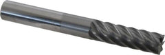 Accupro - 1/2", 7 Flute, Single End, Solid Carbide, 0.02" Corner Radius End Mill - 4" OAL, 37° Helix, Right Hand Flute, 1-5/8" LOC, Right Hand Cut - Benchmark Tooling