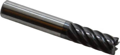 Accupro - 3/8", 7 Flute, Single End, Solid Carbide, 0.02" Corner Radius End Mill - 2-1/2" OAL, 37° Helix, Right Hand Flute, 7/8" LOC, Right Hand Cut - Benchmark Tooling