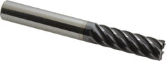 Accupro - 1/2", 7 Flute, Single End, Solid Carbide, 0.02" Corner Radius End Mill - 4" OAL, 37° Helix, Right Hand Flute, 1-5/8" LOC, Right Hand Cut - Benchmark Tooling