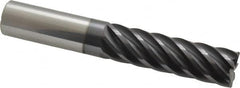 Accupro - 5/8", 7 Flute, Single End, Solid Carbide, 0.03" Corner Radius End Mill - 4" OAL, 37° Helix, Right Hand Flute, 2-1/8" LOC, Right Hand Cut - Benchmark Tooling