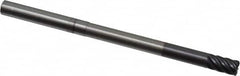 Accupro - 1/4", 7 Flute, Single End, Solid Carbide, 0.02" Corner Radius End Mill - 4" OAL, 38° Helix, Right Hand Flute, 3/8" LOC, Right Hand Cut, 2-1/2" Extended Reach - Benchmark Tooling