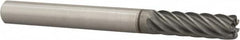Accupro - 1/4", 7 Flute, Single End, Solid Carbide, 0.03" Corner Radius End Mill - 2-1/2" OAL, 37° Helix, Right Hand Flute, 3/4" LOC, Right Hand Cut - Benchmark Tooling