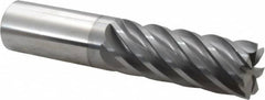 Accupro - 1", 7 Flute, Single End, Solid Carbide, 0.03" Corner Radius End Mill - 5" OAL, 37° Helix, Right Hand Flute, 2-5/8" LOC, Right Hand Cut - Benchmark Tooling