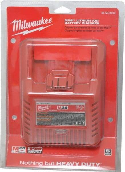 Milwaukee Tool - 28 Volt, 1 Battery Lithium-Ion Power Tool Charger - 1 hr to Charge - Benchmark Tooling