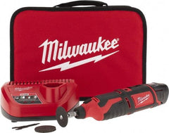 Milwaukee Tool - 12 Volt, Cordless Rotary Tool Kit - 5,000 to 32,000 RPM, Battery Included - Benchmark Tooling