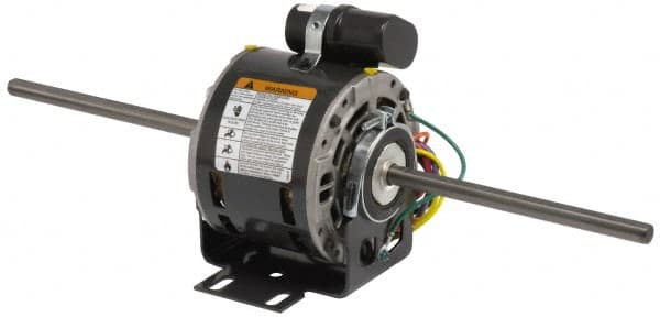 US Motors - 1/6 hp, OPAO Enclosure, Auto Thermal Protection, 1,075 RPM, 115 Volt, 60 Hz, Single Phase Permanent Split Capacitor (PSC) Motor - Size 48YZ Frame, Stud Mount, 3 Speed, Sleeve Bearings, 2.9 Full Load Amps, A Class Insulation, CCW Lead End - Benchmark Tooling