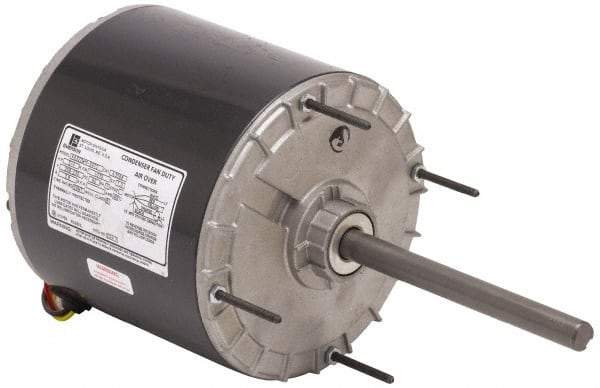 US Motors - 1 hp, OAO Enclosure, Auto Thermal Protection, 1,075 RPM, 208-230 Volt, 60 Hz, Single Phase Permanent Split Capacitor (PSC) Motor - Size 56Z Frame, Stud/Band Mount, 1 Speed, Ball Bearings, 5.2 Full Load Amps, B Class Insulation, Reversible - Benchmark Tooling