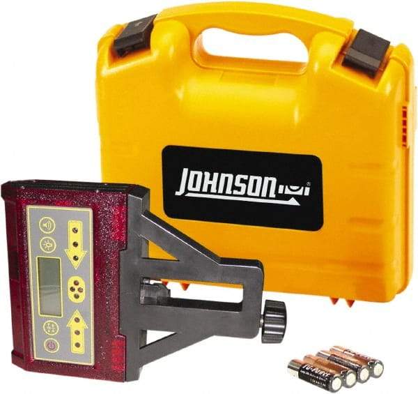 Johnson Level & Tool - Laser Level 4 AA Batteries, Laser Detector - Use With Red Beam Rotary Laser - Benchmark Tooling