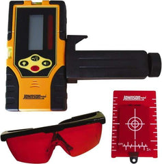 Johnson Level & Tool - Laser Level 9 V Battery, Laser Detector - Use With Red Beam Rotary Laser - Benchmark Tooling