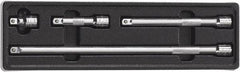 GearWrench - 3/8" Drive Socket Extension Set - 4 Pieces, Includes 1-1/2, 3, 6, 12" Lengths - Benchmark Tooling