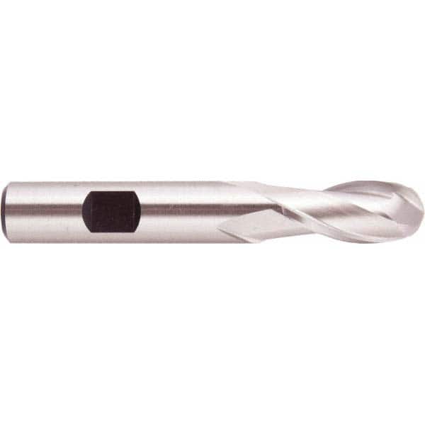 Regal Cutting Tools - 3/4" Diam, 1-5/8" LOC, 2 Flute High Speed Steel Ball End Mill - Benchmark Tooling