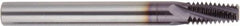 Regal Cutting Tools - 1/4-18, 3/8-18 NPT, 0.305" Cutting Diam, 4 Flute, Solid Carbide Helical Flute Thread Mill - Internal/External Thread, 5/8" LOC, 3" OAL - Benchmark Tooling