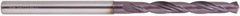 National Twist Drill - 17.5mm 140° Solid Carbide Jobber Drill - AlTiN Finish, Right Hand Cut, Spiral Flute, Straight Shank, 143mm OAL - Benchmark Tooling