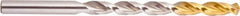 National Twist Drill - 5/16" 130° Cobalt Jobber Drill - TiN Finish, Right Hand Cut, Spiral Flute, Straight Shank, 4-1/2" OAL - Benchmark Tooling