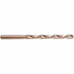 National Twist Drill - 9/32" 135° Cobalt Jobber Drill - Gold Finish Finish, Right Hand Cut, Spiral Flute, Straight Shank, 4-1/4" OAL, Split Point - Benchmark Tooling