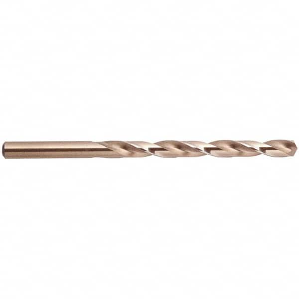 National Twist Drill - Letter L 135° Cobalt Jobber Drill - Gold Finish Finish, Right Hand Cut, Spiral Flute, Straight Shank, 4-1/4" OAL, Split Point - Benchmark Tooling