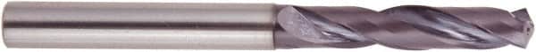 National Twist Drill - 6.5mm 140° Solid Carbide Jobber Drill - AlTiN Finish, Right Hand Cut, Spiral Flute, Straight Shank, 79mm OAL - Benchmark Tooling
