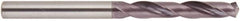 National Twist Drill - 19/64" 140° Solid Carbide Jobber Drill - AlTiN Finish, Right Hand Cut, Spiral Flute, Straight Shank, 3-9/16" OAL - Benchmark Tooling