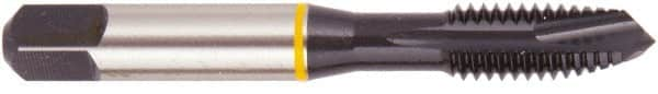 Regal Cutting Tools - M12x1.75 Metric, 3 Flute, Oxide Finish, Vanadium High Speed Steel Spiral Point Tap - Plug Chamfer, Right Hand Thread, 3-3/8" OAL, 15/16" Thread Length, 0.367" Shank Diam, 6H Class of Fit, Series Triple Crown - Exact Industrial Supply