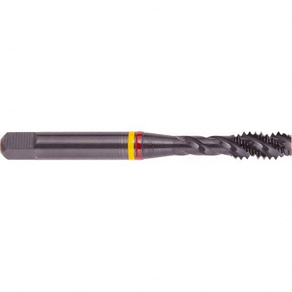 Regal Cutting Tools - #4-48 UNF 3 Flute Bottoming Spiral Flute Tap - Powdered Metal, Oxide Finish, Right Hand Flute, Right Hand Thread, H3, Series Triple Crown - Exact Industrial Supply