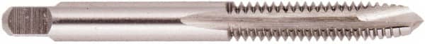Regal Cutting Tools - #10-32 UNF, 2 Flute, Bright Finish, High Speed Steel Spiral Point Tap - Plug Chamfer, Right Hand Thread, 2-3/8" OAL, 7/8" Thread Length, 0.194" Shank Diam, 2B Class of Fit - Exact Industrial Supply